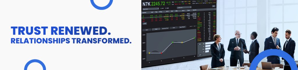 Banner showcasing the successful transformation of investor relationships by EzeeCRM for a Mutual Fund Asset Management Company, highlighting the power of technology in improving client engagement and communication